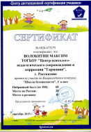 Сертификат Максим В.